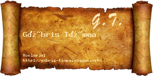 Gábris Tímea névjegykártya